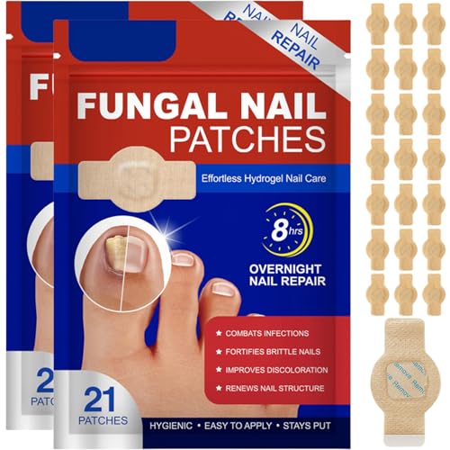 2 Packs of Fungal Nail Patches | Multi-Purpose Toenail Repair Treatment Pads | Nail Repair Patches for Toenail Fungal Treatment