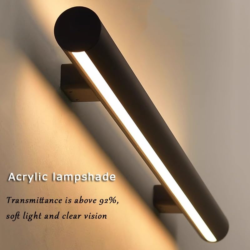 Lampada da parete a LED per scale, lunga in lega di alluminio, con sensore di movimento, illuminata, per scale interne e terrazze esterne (1 m)