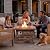 COSIEST Outdoor Propane Fire Pit Table w Faux Brown Ledgestone 32-inch Square Fire Table, Certified, 50,000 BTU Stainless Steel Burner, Free Lava Rocks, Fits 20lb Tank Inside