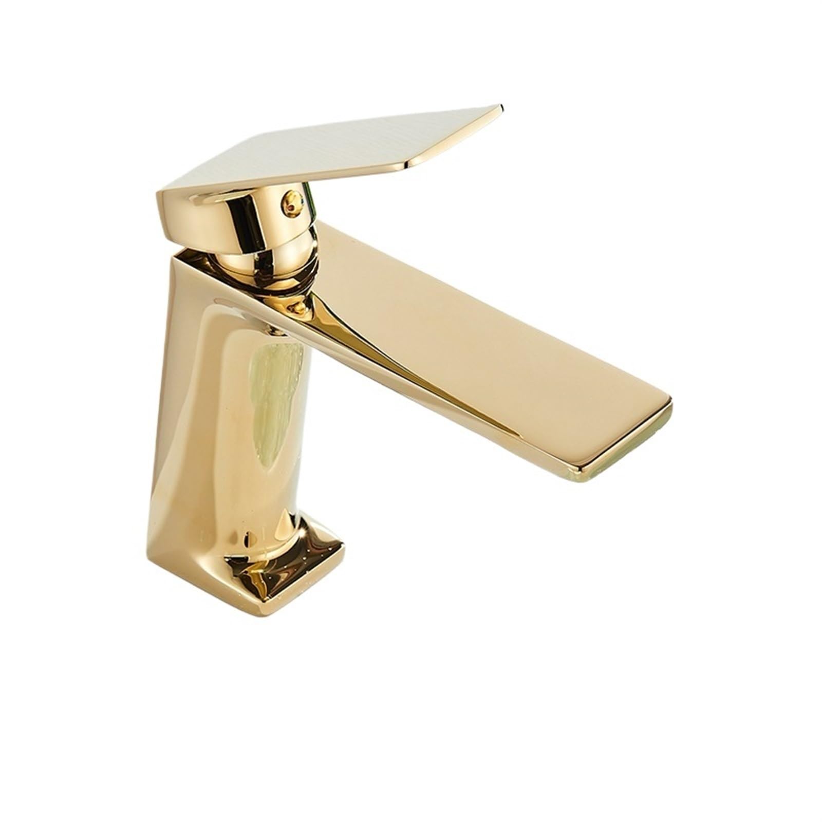 Robinet de lavabo en laiton doré chic pour salle de bains moderne