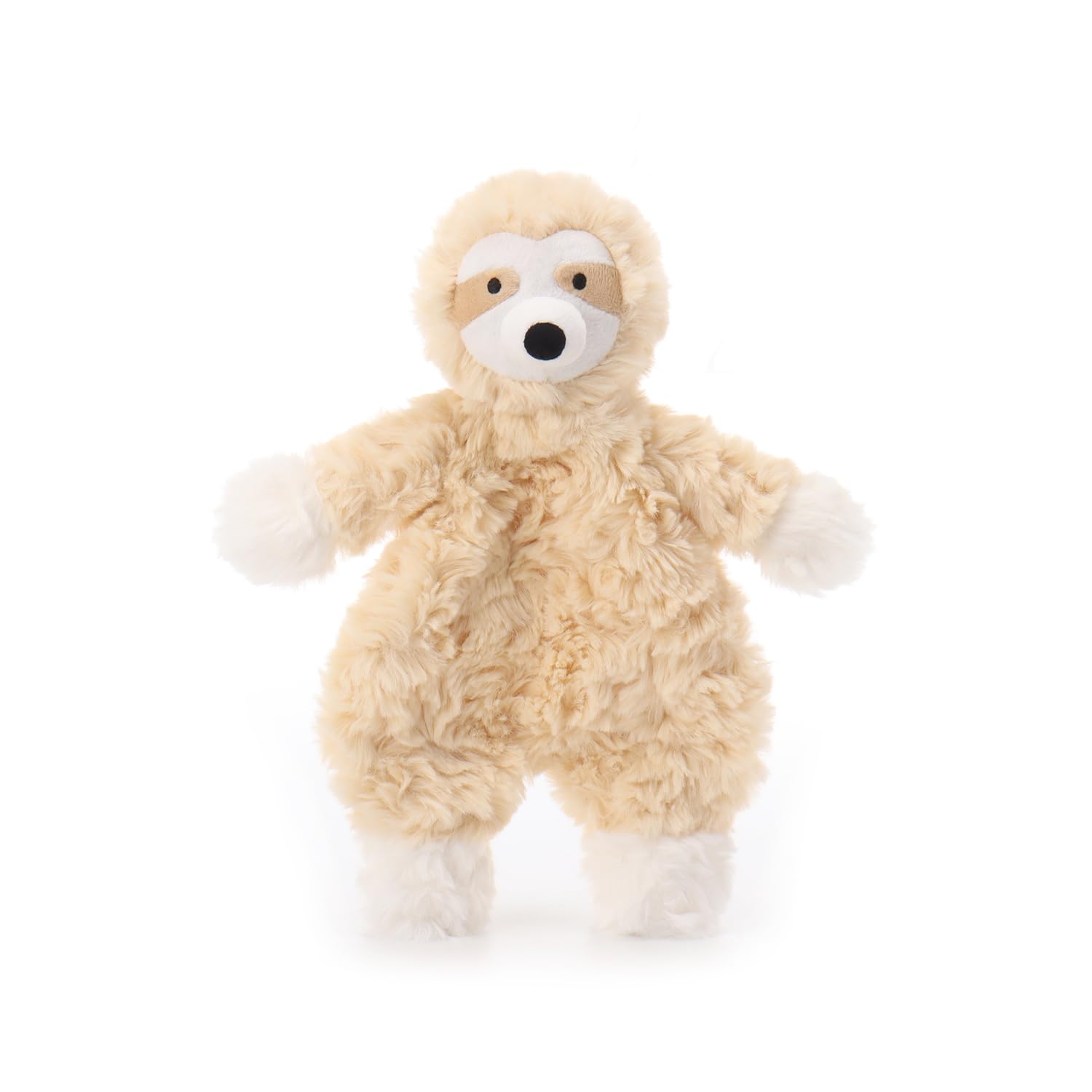 Apricot Lamb Flower Sloth Cute Comforter Plush Security Blanket for Baby Boy and Girl, Cuddly Lovey for Infant and Toddlers, Brown 10 Inches