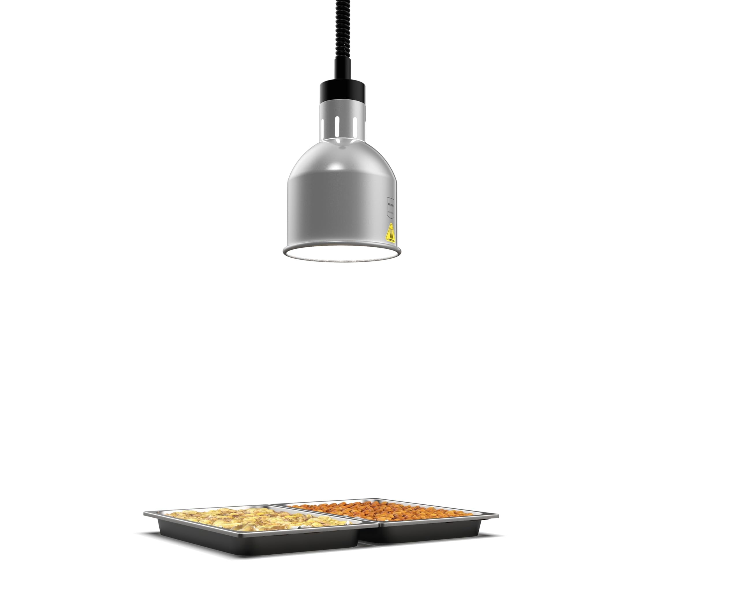 METRO Professional Lampada Termica GWL1000S, Alluminio, Ø 17.5 cm, 250 W, Altezza Regolabile, Argento