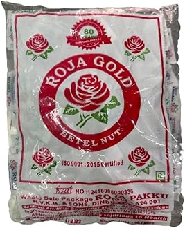 Roja Supari | Betel Nut | Pakku | Mouth Freshener | Adike | Thamboolam Purpose | A++ Grade (Pack of 50 Sachets x 2 Pcs = 100 Sachets), 100 Gram