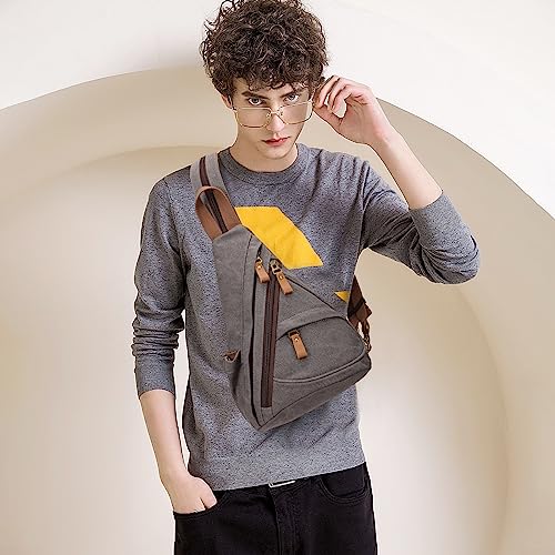 KL928 Sling Bag - Small Crossbody Backpack Shoulder Casual Daypack Rucksack for Men Women