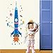 Produktbild Karikatur-Raketen-Hintergrund des Kinderschlafzimmers verzieren Haushaltsverzierungs-Wand-Aufkleber