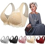 Harra Bra, Harra Comfy Bra, Harra Bra for Women Front Closure 5d Beauty Back Sports Comfy Bra (Beige