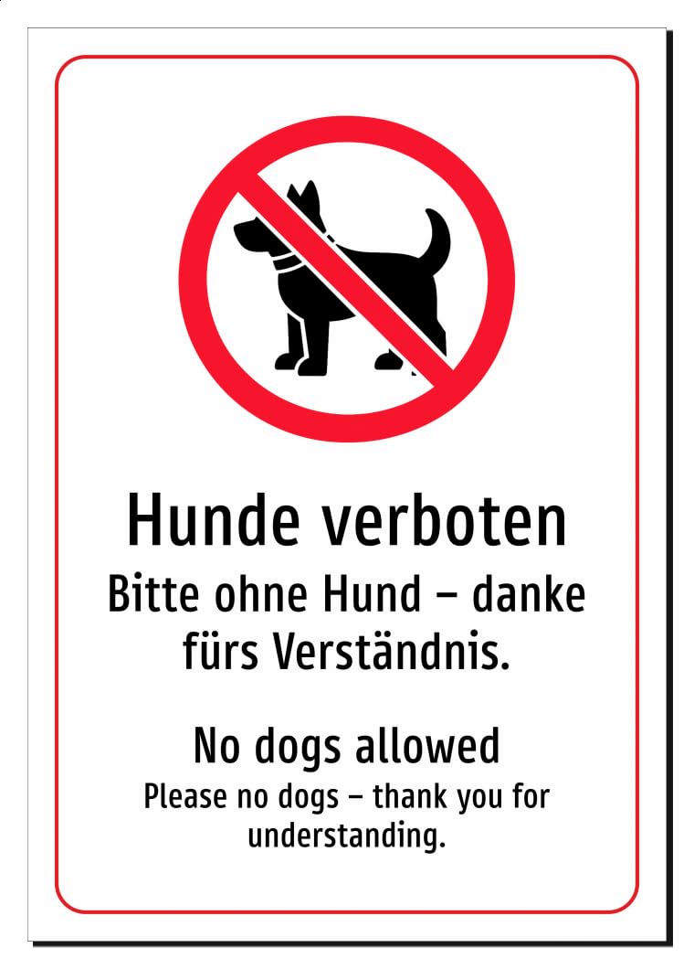 44037-DEEN-S-09 | Hunde verboten/No dogs allowed Schild zweisprachig