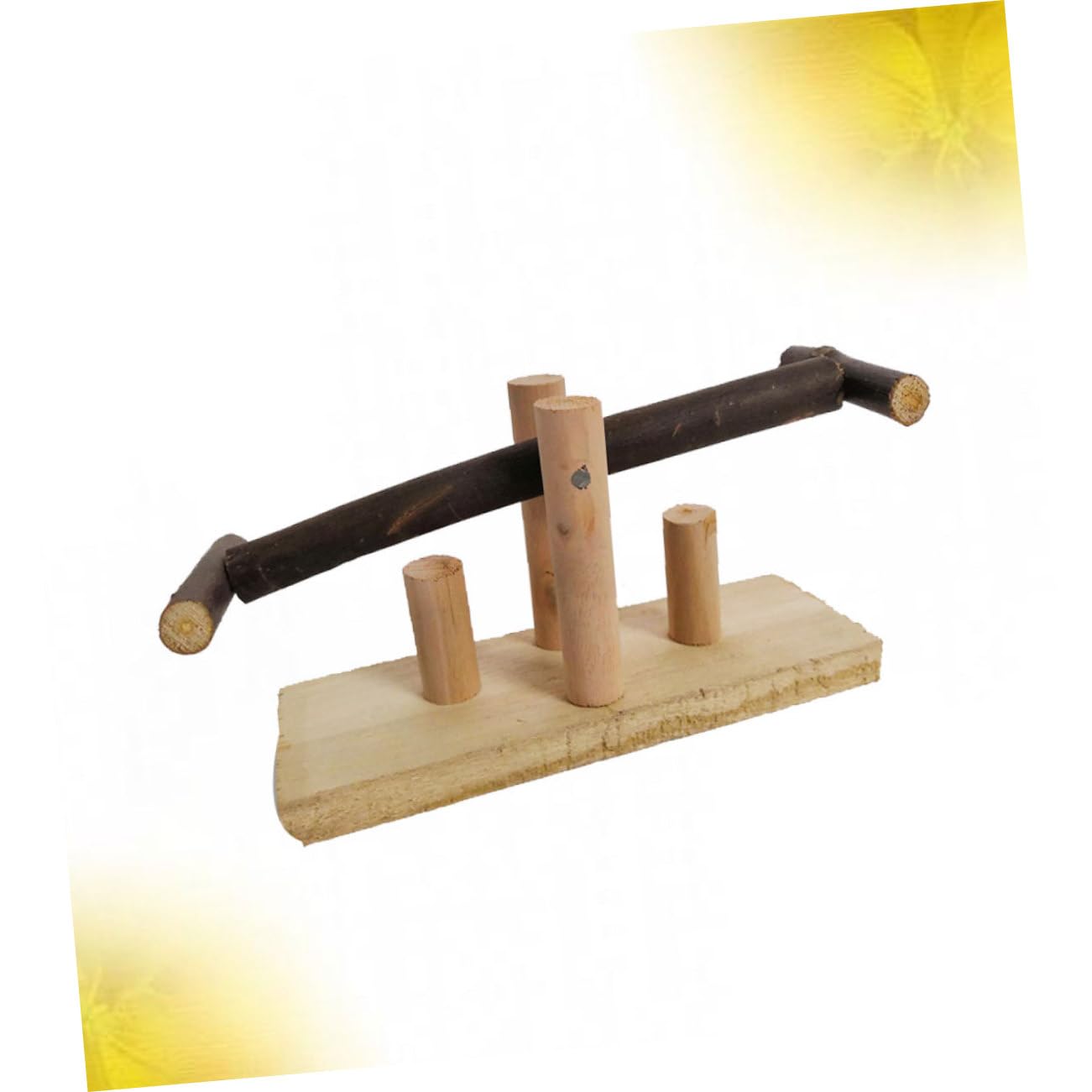 YARNOW 3 Pz altalena per animali domestici bambù animale domestico altalena in legno pappagalli oscillanti giocattolo giocattoli altalena pappagallo morso in piedi Di legno