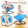 HAPPYMATY Spinning Chair for Autistic Kids, Sit and Spin Autism Toys for Age 3+, Sensory Swivel Chair Enhancing Motor Skills, Educational Indoor & Outdoor Toys (Bright Blue) #4