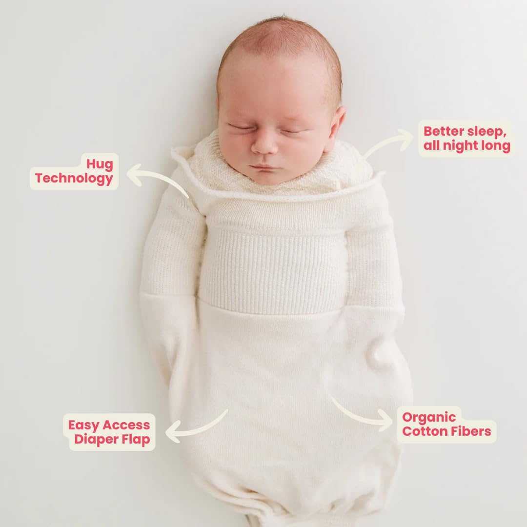 Swaddelini Organic Cotton Swaddle Sleep Sack (12-18 pounds) - 2