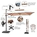 Abba Patio 9 x 12 ft Patio Offset Hanging Umbrella with Solar Lights Double Top Rectangular Cantilever Umbrella with Easy Tilt & Cross Base for Garden, Deck, Backyard and Pool, Beige
