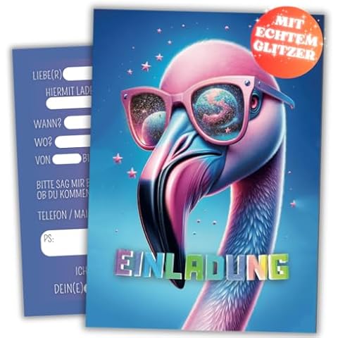 PRINTNOVIA Cartes d'invitation flamant rose Cover