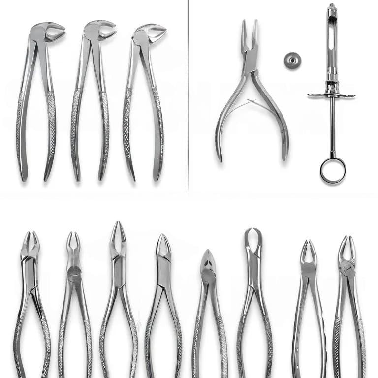49-Piece Premium Dental Extraction Surgical Instruments Set – German Stainless Steel Elevators & Forceps Kit