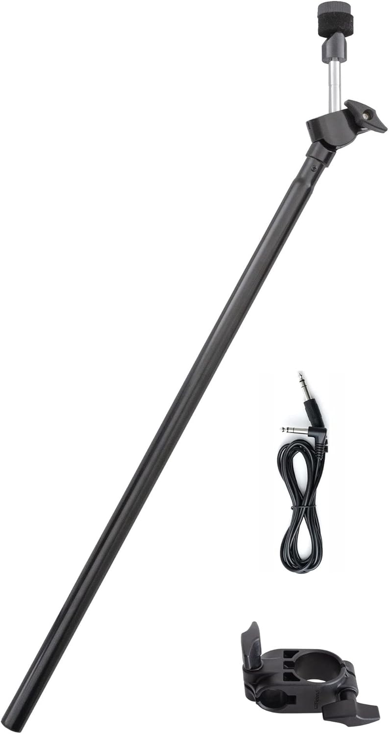 Roland V-Drums 30 Inch Cymbal Arm with Ball Joint, Rack Clamp and Silverline Audio 10ft Connection Cable Bundle