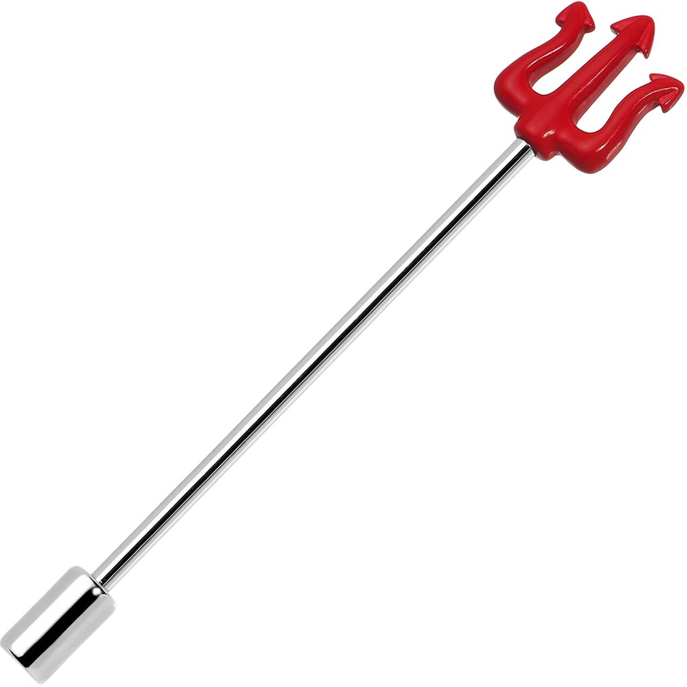 14G Surgical Steel Industrial Barbell Pitchfork Trident Industrial Barbell Bar 38mm 1 1/2 Inch Industrial Piercing Bar Body Jewelry