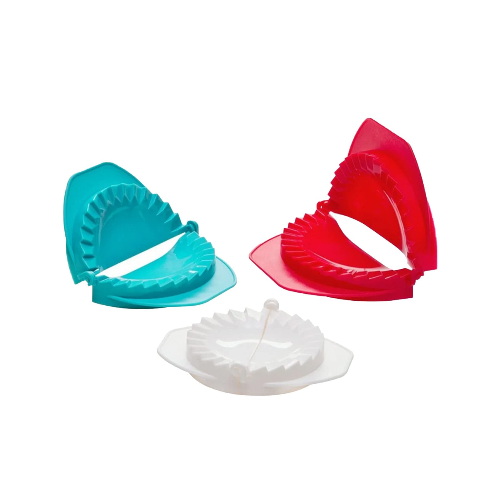 HCXD Dough Press Set Kitchen Gadget for Large and Small Dumplings, Empanadas, Pastelitos, Calzone, Turnovers and Much More, Dishwasher Safe Empanada Makers, Different Sizes (3 Pack), Multicolour