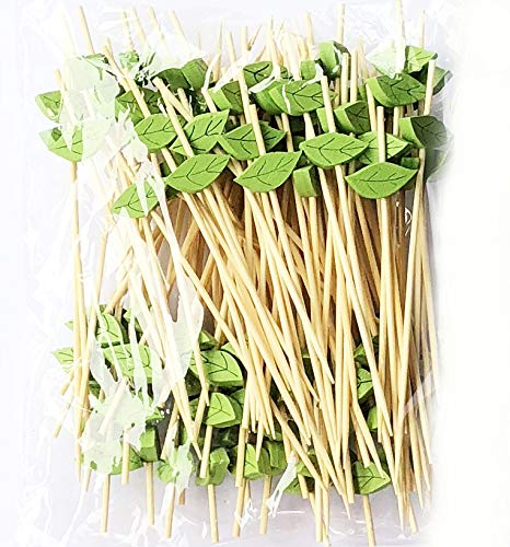 Palitos de coctel 100 cuentas palillos de madera fuentes del partido fritura dedo alimentos frutas sandwich sandwich