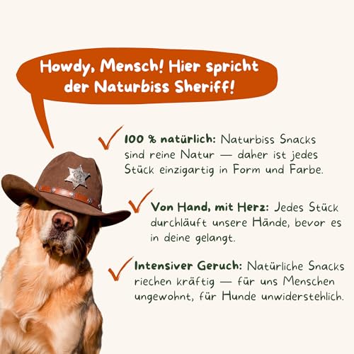 Naturbiss Hundezigarren aus REH - 20 Stück (12 cm) - Hypoallergen & Getreidefrei Zigarre - Monoprotein, 98% Muskelfleisch Rollen - luftgetrocknetes Rehfleisch Hundesnack