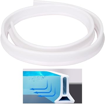 Bathroom Rubber Water Dam, Bath Shower Barrier and Retention System, 67 Inches Shower Threshold, Water Stopper for Dry and Wet Separation in Bathrooms, Kitchens