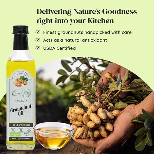 Image of Organic Cold Pressed Groundnut Oil 500ml, Vitamin E & D Rich, No Trans Fat