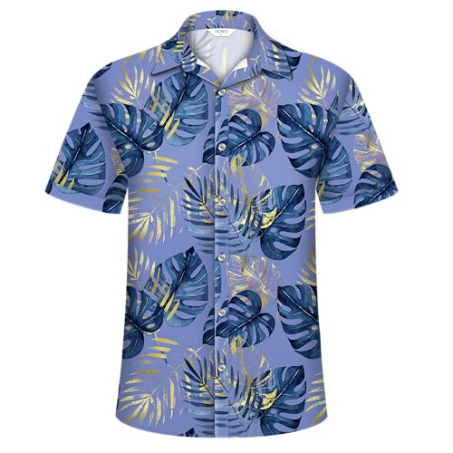 Image of Hawaiian Shirt for Men Tropical Shirts Summer Beach Button Down Short Sleeve Luau Aloha Floral Cruise Vacation Outfit 2026