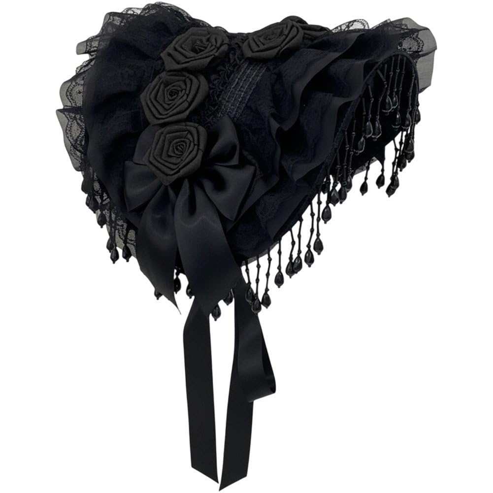 Chapeau Lolita pour fille avec foulard à nouer afin de stabiliser votre coiffure de fête