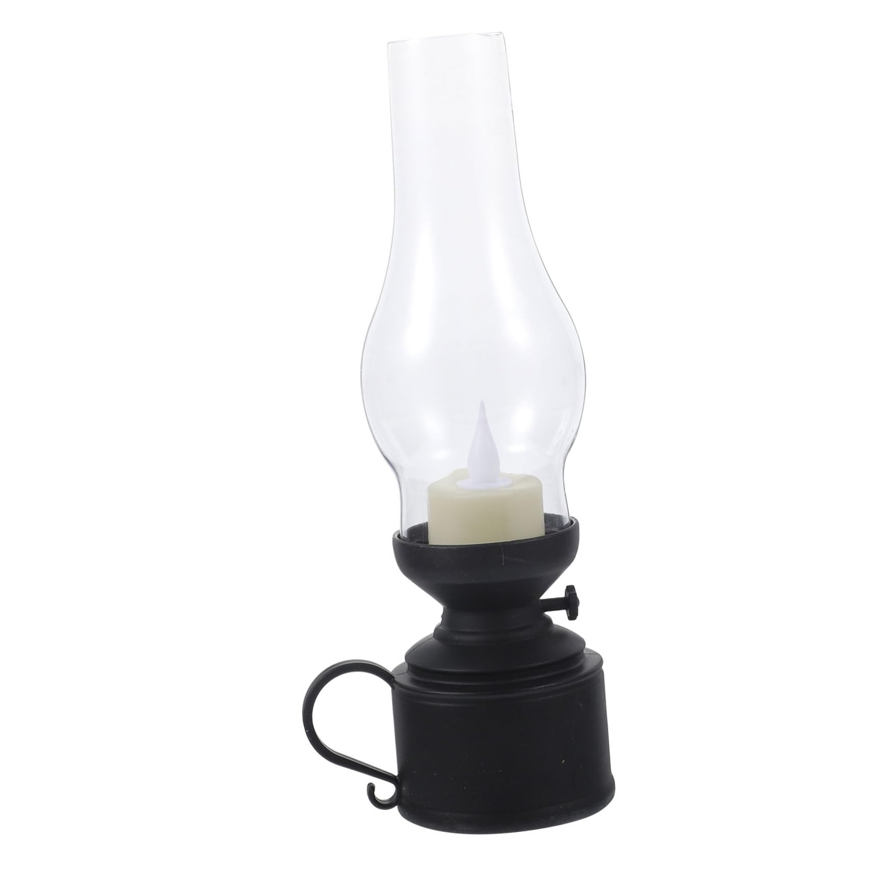 Lámpara de vela LED retro negra para viento en camping y salones 7