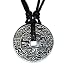 Chinese Lucky Coin Charm Pewter Pendant + Rope Necklace Adjustable - Chinese Tale