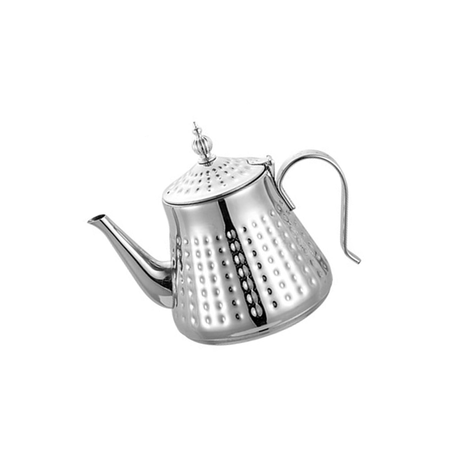 SXRQ Hammer Pattern Tea Kettle with Removable Infuser and Ergonomic Handle Design Stainless Steel Stovetop Teapot Water Kettle with Removable Infuser