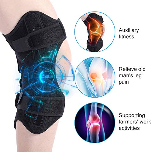 Slimerence New Knee Protection Booster, Non-slip Knee Pad 3-Speed Powerful Spring Force Adjustment Power lift Joint Knee Support for Sports Climbing Reduces Soreness Old Cold Leg, Small - Thumbnail 2