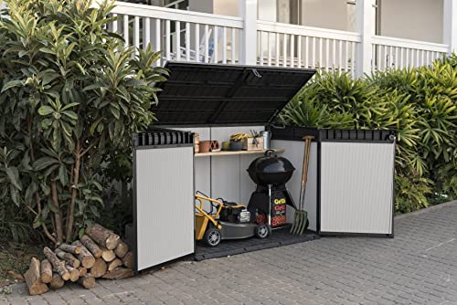 Keter Premier Jumbo 6.2 X 4.3 Ft. Outdoor Resin Horizontal Storage Shed For Outdoor Yard And Garbage Bin Storage #TOP7