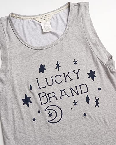 Lucky Brand Women's Pajama Set - 2 Piece Tank Top And Jogger Pants (S-Xl), Size Medium, Star Confetti #TOP2