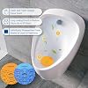 Urinal Screens Deodorizer 32 Pack Urinal Deodorizer Scented Urinal Screen Anti-Splash Urinal Screen for Urinals in Restrooms Restaurants Office Schools (16 Blue+16 Orange)
