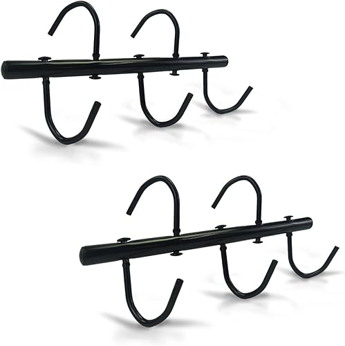 Estante de 4 ganchos para bridas de caballo con ganchos giratorios, ganchos para bridas de caballo, organizador portátil de metal para accesorios de