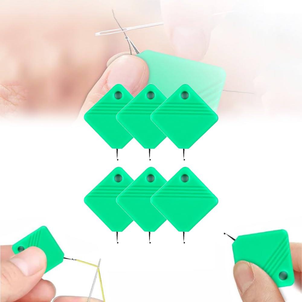Automatic Needle Threaders Sewing Machine Needle Threader DIY Needle Threader for Sewing Crafts Fits All Needle Sizes Green