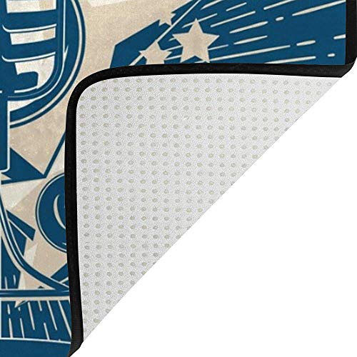 Tapis de musique monochrome rétro Ruchen 183x122 cm - 5
