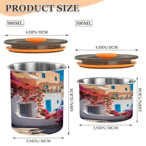 Envase Hermético Azul Acero Inoxidable 900ml miniatura 2