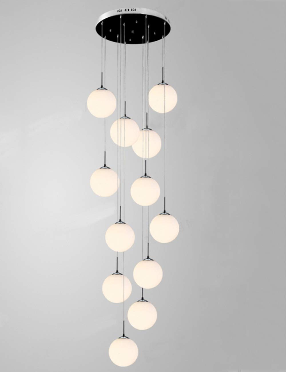 Grand lustre de luxe pour villa et bâtiment creux au design contemporain