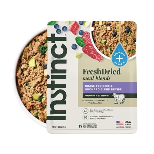 Instinct FreshDried Meal Blends, Freeze Dried Dog Food, Grain Free - Beef & Orchard Blend, 3 oz. Bag