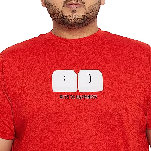 Image of Bigbanana Plus Size Men's Regular Fit Printed Round Neck Tshirt