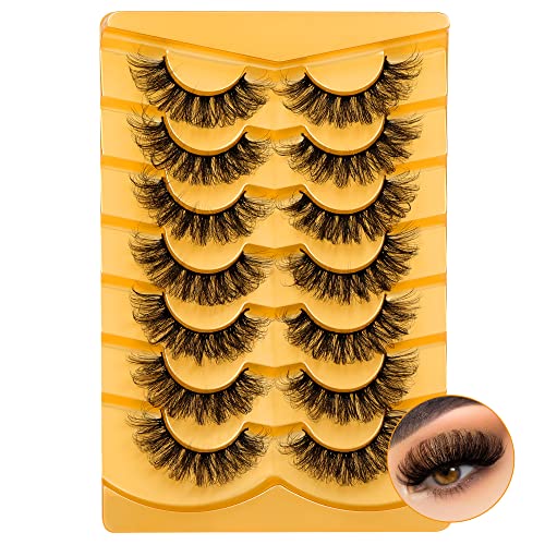 Mink Lashes Fluffy Eyelashes Dramatic Full Lashes 22Mm Long Volume False Eyelashes D Curl Fake Lashes Multipack By Eefofnn #TOP1