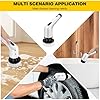 Power Electric Spin Scrubber with Dual Speeds,Cordless Power Shower Scrubber with 3 Replaceable Brush Heads,Handheld Cleaning Brush for Tile,Tub,Floor,Ceramic Tiles,Window