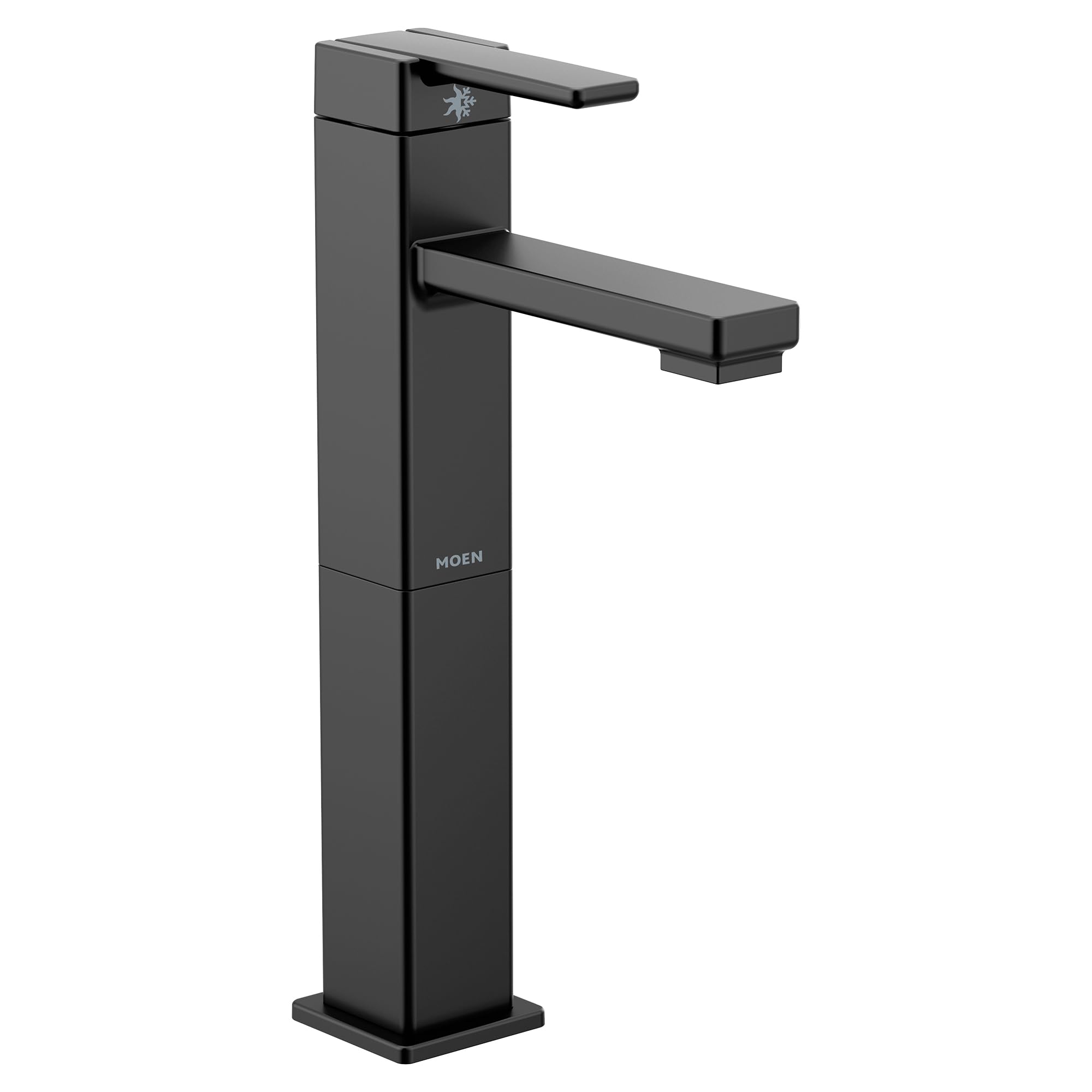 Moen S6712BL 90 Degree One-Handle Single Hole Vessel Sink Modern ...