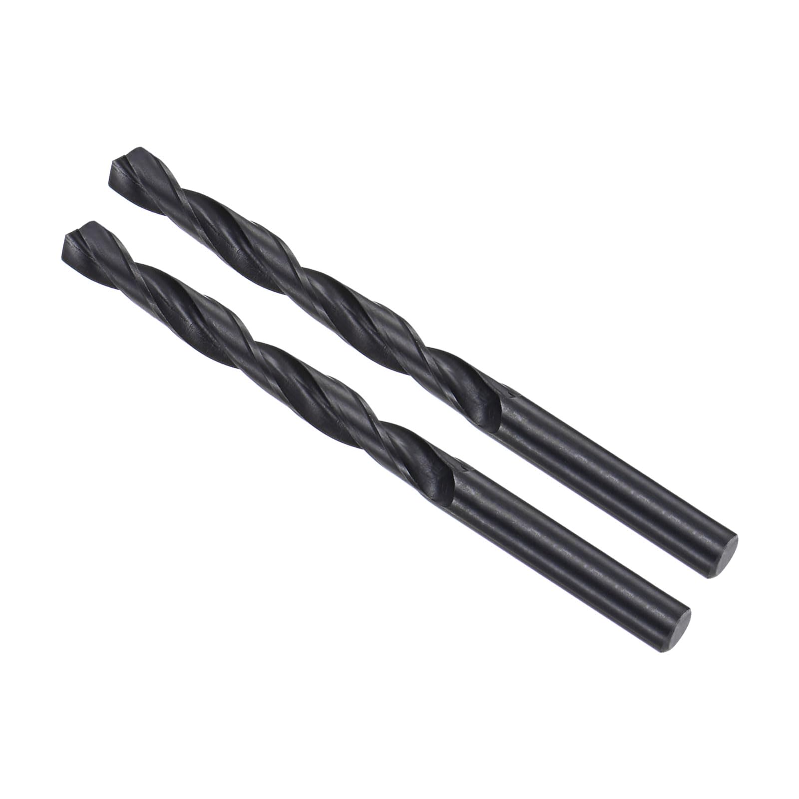 CoCud 6542 High Speed Steel Twist Drill Bits, 8.2mm Diameter 115mm Length, Black Oxide Straight Twist Jobber Drill Bit