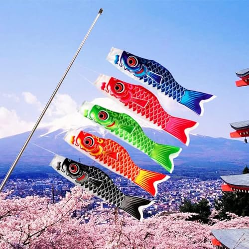 ミニ鯉のぼり 5個 20cm こどもの日 五月五日 端午の節句 吹き流し ミニこいのぼり お庭 ベランダ 店舗飾り お祝い ギフト プレゼント [並行輸入品] [3]