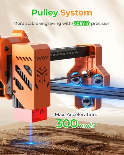 Image of ACMER Laser Engraver Machine for Beginners, S2 4000mW Lazer Engraving Machine with 300x300mm Working Area, Laser Cutter for Wood, Acrylic, Leather, DIY Crafts & Small Business