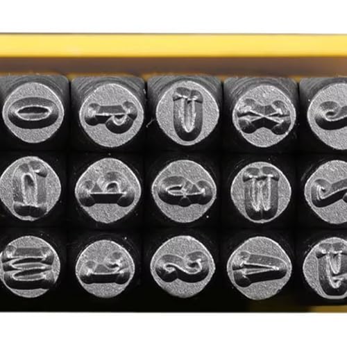 Herramientas de fabricación de peletería para sellos de letras DIY 6