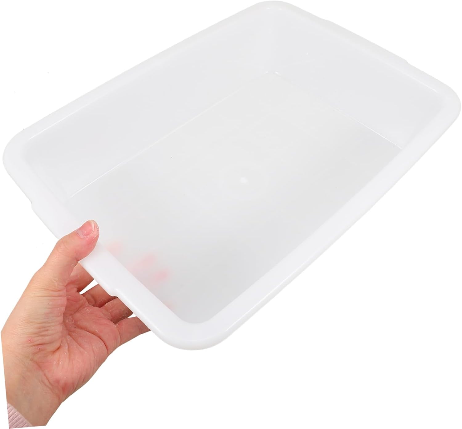 VOSAREA Plastic Tray for Laboratory Use Deep Plastic Weighing Scale Tray for Mixing and Teaching Supplies Chemical Compatible Storage
