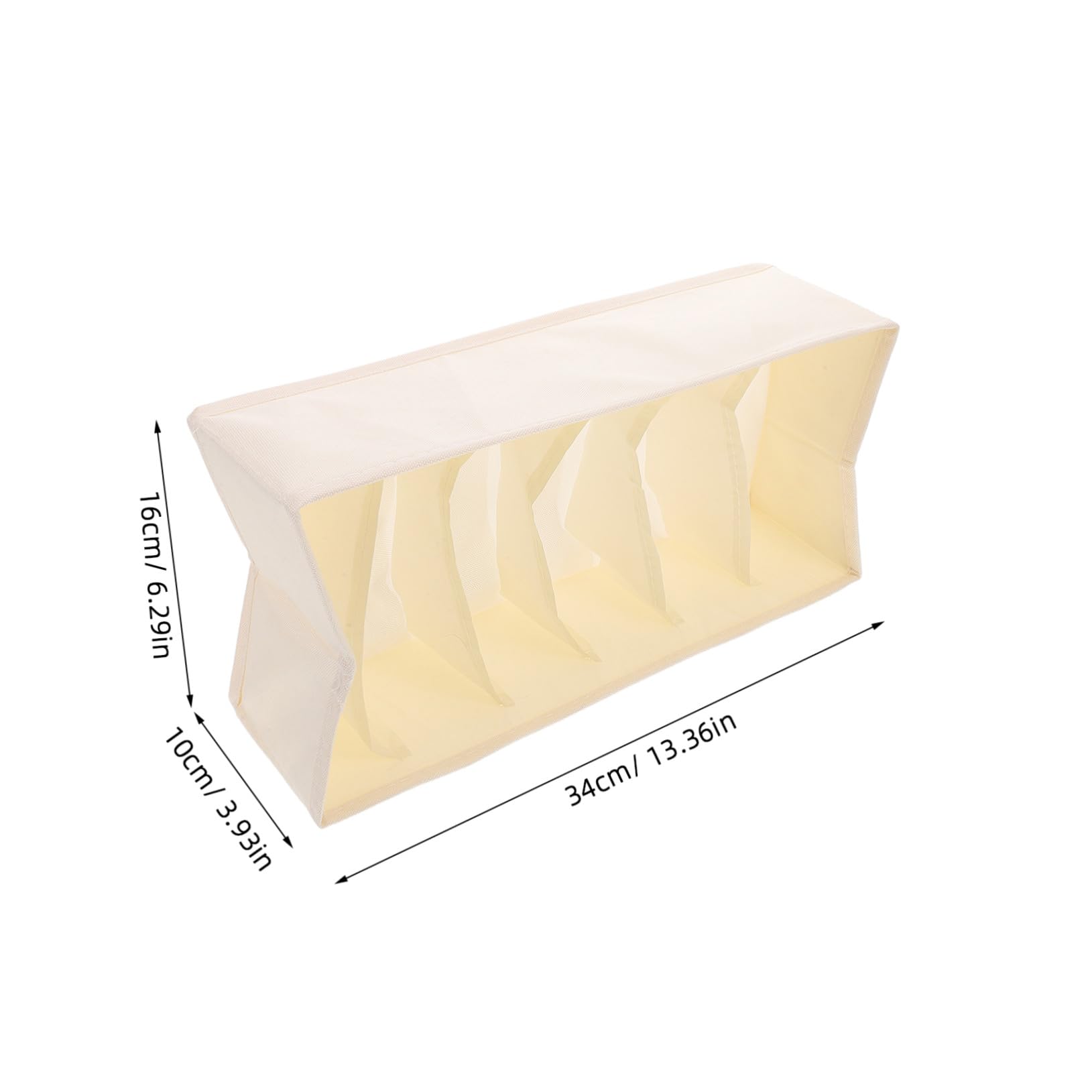 NOLITOY Organizador de Ropa Interior Masculina Beige de Tejido 6 Compartimentos, Set de 3 Piezas Multifuncional para Cajones, Solución Ahorradora de Espacio para Armario