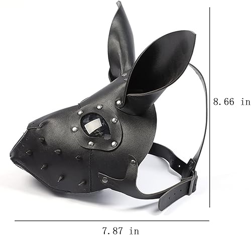 Miniatura 8 de Máscara steampunk máscara de conejo de animales, espeluznante máscara de conejo para cosplay novedosa, fiesta de máscaras, Pascua, Halloween